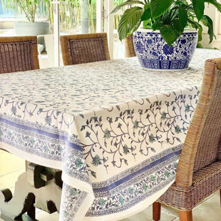 DECOR MANTRA Green Ivy Rectangular Tablecloth