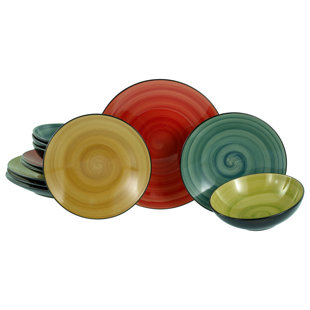 CREATABLE Samoa 12 Piece Stoneware Dinnerware Set - Service for 4