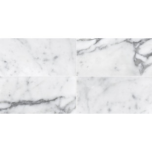 PARVATILE Carrara 3" x 6" Marble Look Wall Tile