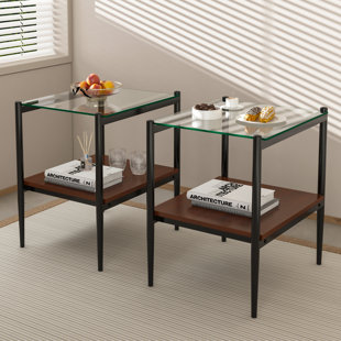 HOME SURPLUS Tempered Glass Tabletop with MDF layer