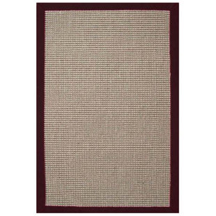 ACURA RUGS Sisal Handmade Jute/Sisal Natural/Cherry Rug
