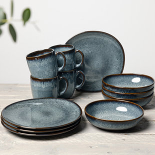 Like by Villeroy & Boch Lave Gris 12 Piece Breakfast Dining Set