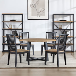STEVE SILVER FURNITURE Magnolia 54" Round Wood Dining Set