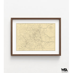 WEFRAMEART Colorado Map Art Print, Framed Colorado Map Artwork, Map Wall Decor Print, Colorado Map Wall Art, Framed Wall Art, Oversized Wall Art 36X48"