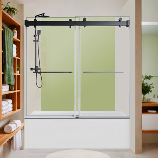I-HOMARE 60" W x 60" H Tub Door Bathtub Shower Door with Upgraded Crashproof System