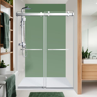 I-HOMARE 56-60"W X 72" H Double Sliding Soft-Closing Shower Door with 3/8" (10 mm) Tempered Glass