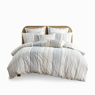 Gracie Mills Modesto Printed Cotton Comforter Set with Chenille