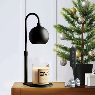 HELYIVLE Christmas Present,Metal Candle Heating Table Lamps, Metal Candle Holders with Bulbs Candle Melting Lamps