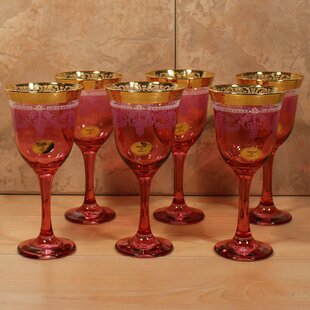 LORREN HOME TRENDS Veneziano 9oz. Goblet Set (Set of 6)