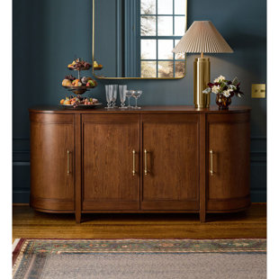 SMI CABINETRY INC 70.87" Walnut Standard Solid + Manufactured Wood Sideboard