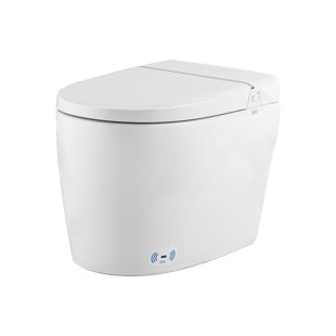 LUXYWEIVE Smart Toilet Bidet Tankless, Foot Sensor, Elongated Dual Flush One-piece Toilet