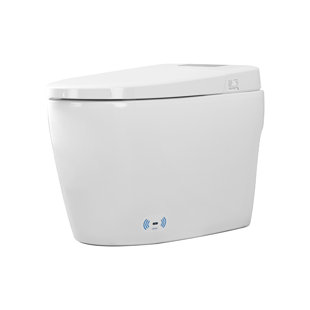 LUXYWEIVE Smart Toilet Bidet Tankless, Auto Open/Close Lid, Foot Sensor, Led Digital Display, Elongated Dual Flush One-Piece Toilet