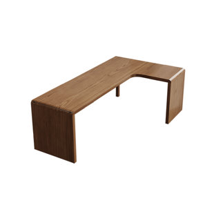 SMI CABINETRY INC 62.99" Brown L-shape Desk Solid Wood desks