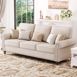 CHARLTON HOME® 78.7" Upholstered 3 Seater Sofa, Beige