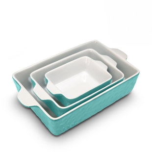 NutriChef 3 Piece Non-Stick Ceramic Bakeware Set