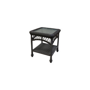 AUGUST GROVE® Camacho Square Glass Outdoor Side Table