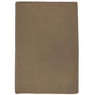 DOVECOVE Tommy Machine Braided Sunbrella® Brown Indoor/Outdoor Rug