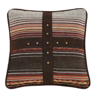 PASEO ROAD BY HIEND ACCENTS Estes Chenille Jacquard Striped Southwestern Lodge 18x18 inch Accent Pillow