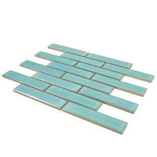PARVATILE (38178) 1.3" x 5.7" Porcelain Brick Joint Mosaic Wall & Floor Tile