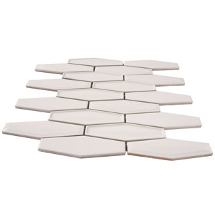 PARVATILE (38178) 1.5" x 4.9" Porcelain Honeycomb Mosaic Floor Use Tile