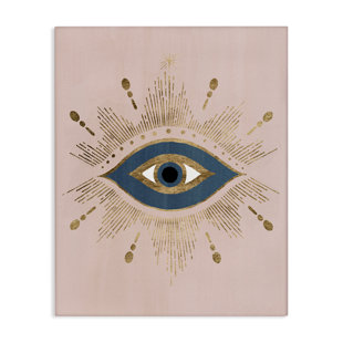 STUPELL INDUSTRIES " Evil Eye Glam Boho Pattern Bold Blue Pink " by Grace Popp