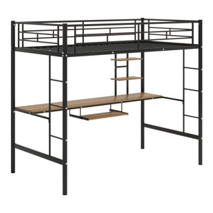 MASON & MARBLES Loft Bed With Desk And Shelf , Space Saving Design