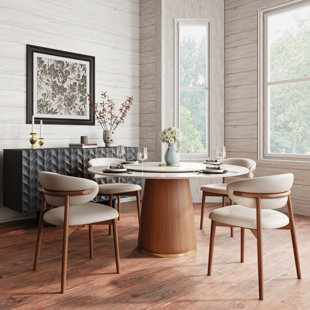 BAOFULIX 5pcs Modern Mid-century Dining Table Set