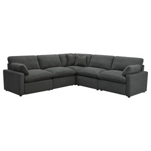 COASTER Collins 5-Piece Modular Power Reclining Sectional Dark Grey