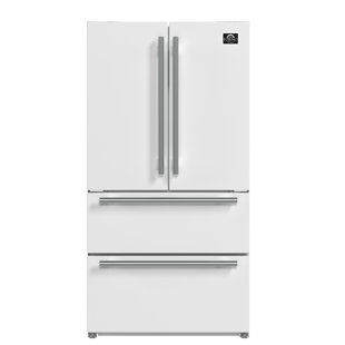 Forno Moena 36" 19.2 Cubic Feet Energy Star Smudge-Resistant French Door Refrigerator