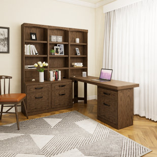HOKKU DESIGNS Amareion Office Set With Three Storage Towers, Drawers, Shelves, And Desk