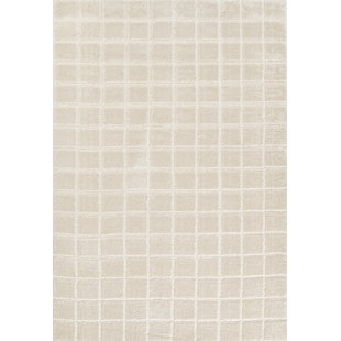 NOVOGRATZ Novograzt by Momeni Taylor Geometric Polyester Ivory Area Rug 5'3" X 7'6"