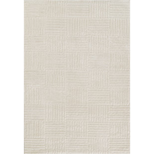 NOVOGRATZ Novograzt by Momeni Taylor Geometric Polyester Ivory Area Rug 6'7" X 9'