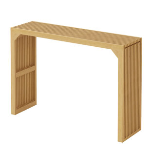 HOMEIBRO 46.22 in Rectangle Solid Wood Farmhouse Console Table