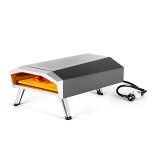 ALPHAMARTS Outdoor Propane Pizza Oven Kit: Portable Design with 13" Stone, Peel, Cutter - 13600BTU