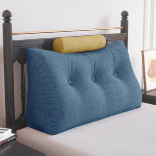 WOWMAX Headboard Wedge Reading Pillow With Bolster Neck Roll