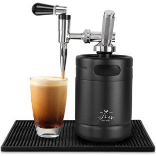 ZULAY KITCHEN Zulay Nitro Cold Brew Coffee Maker - 64 oz Keg with Creamer Faucet, Collapsible Funnel & Drip Mat