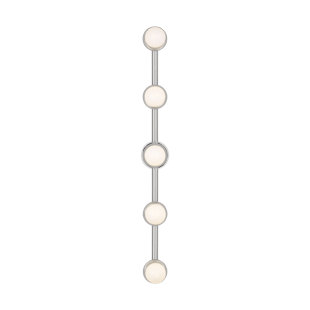 VISUAL COMFORT STUDIO Nodes Contemporary 5-light Wall Bath Fixture with milk glass shades