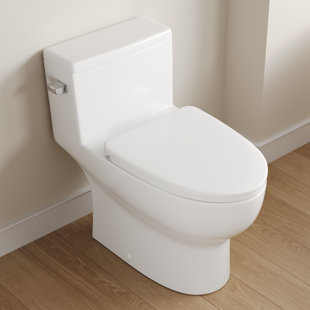 DEERVALLEY Concord Elongated One-Piece Toilet, 12" Rough In Size White Toilet with Comofrt ADA Seat Height Toilet (Seat Included)