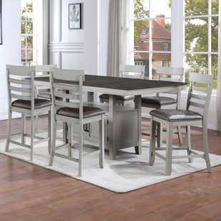 STEVE SILVER FURNITURE Hyland Extendable Counter-Height Dining Set