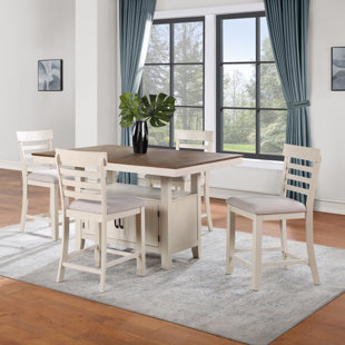 STEVE SILVER FURNITURE Hyland Extendable Counter-Height Dining Set