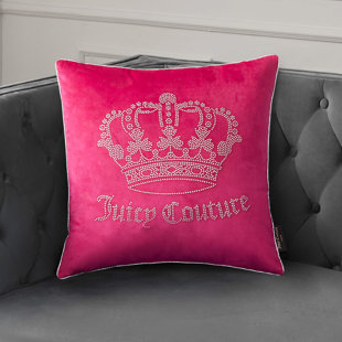 Juicy Couture Gothic Rhinestone Decorative Pillow
