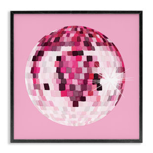 STUPELL INDUSTRIES " Dazzling Pink Disco Ball Shining Geometric " by Hey Bre! Creative Studio