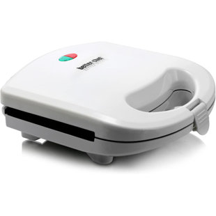 ORIXFORCE Better Chef White Nonstick Sandwich Maker Grill – Compact Electric Press For Quick Sandwiches