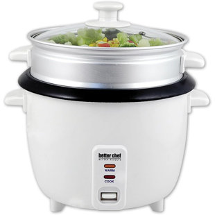 ORIXFORCE Better Chef 5-cup Rice Cooker With Built-in Food Steamer – Compact And Easy-to-use