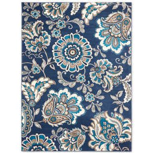 ANDOVER MILLS™ Caffey Floral Blue Area Rug