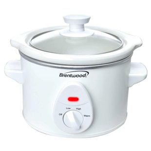 ORIXFORCE Brentwood 1.5-quart White Slow Cooker For Easy Meal Prep