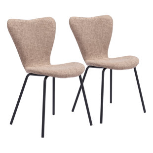 ZUO HOSPITALITY Side Chair in Brown (Set of 2)