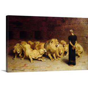 VAULT W ARTWORK Daniel in the Lions by Briton Riviere - Painting Print