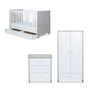 ICKLE BUBBA Pembrey 3 Piece Furniture Set, Under Drawer and Premium Sprung Mattress