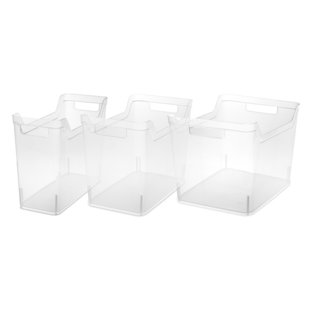 Sterilite Wide Shelf Home Office Storage Organizing Plastic Bin, Clear